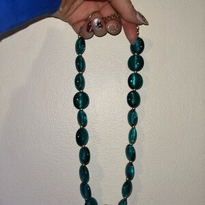 Teal Beaded Necklace